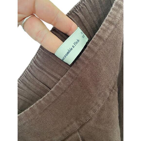 Abercrombie and Fitch Linen Blend Ultra High Waisted Leg Pants - Small - Picture 3 of 5